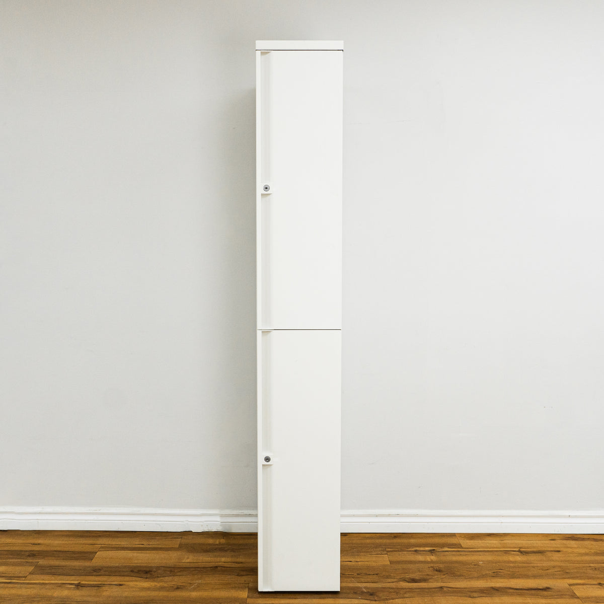 2-Door Steel Office Locker in White