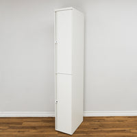 2-Door Steel Office Locker in White