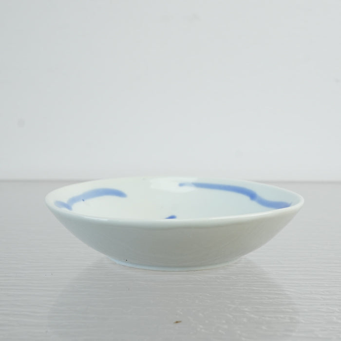 5-inch Vintage Chinese Blue and White Porcelain Koi Fish Bowl