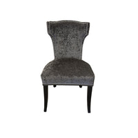 20-Inch Grey Velvet Chair (Set of 2)