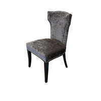 20-Inch Grey Velvet Chair (Set of 2)