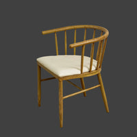 Dante 21.5-Inch W Wood Accent Chair with Cushioned Seat, DC T18