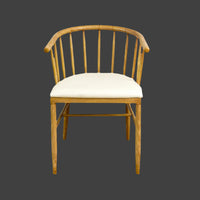 Dante 21.5-Inch W Wood Accent Chair with Cushioned Seat, DC T18