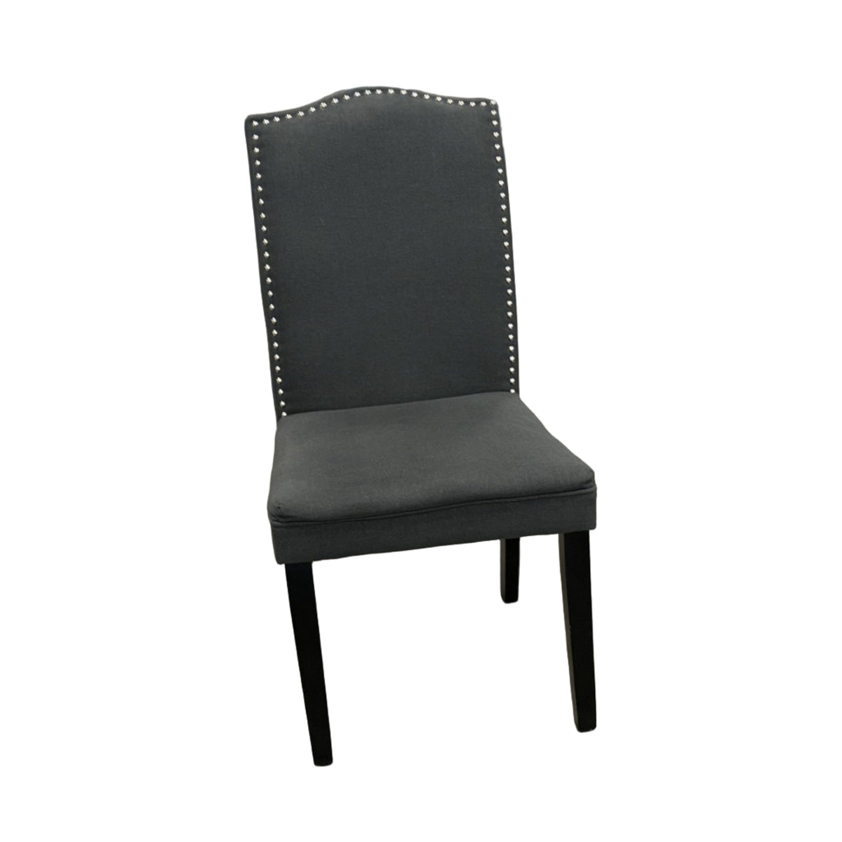 20-Inch Grey Studded Chairs (Set of 2)