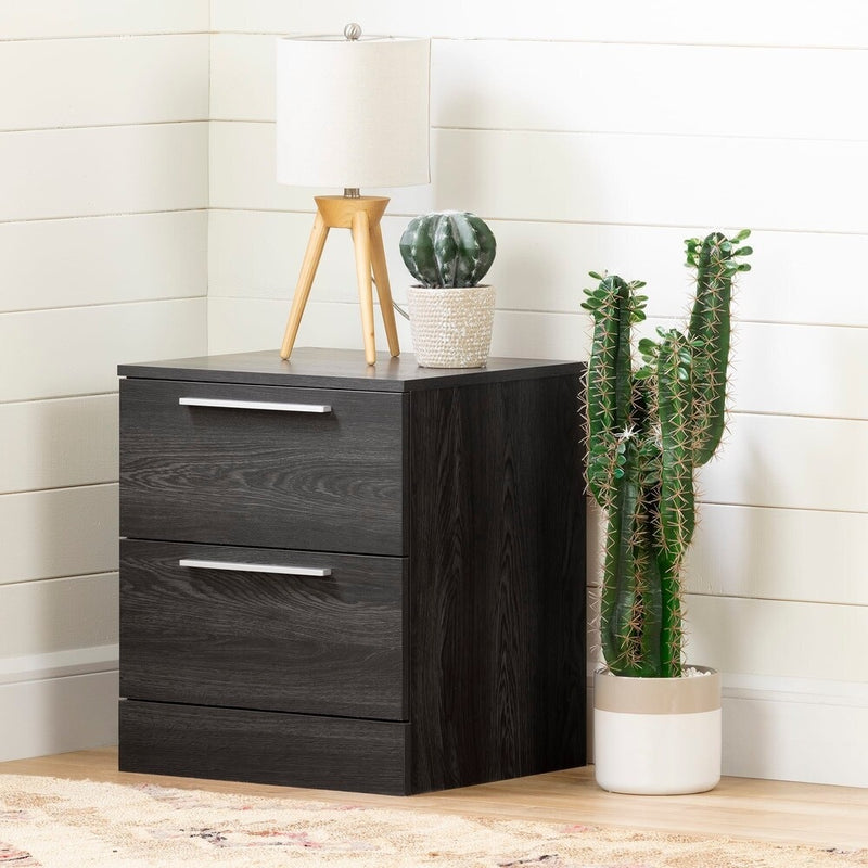 20-inch W Wooden Nightstand in Gray Oak