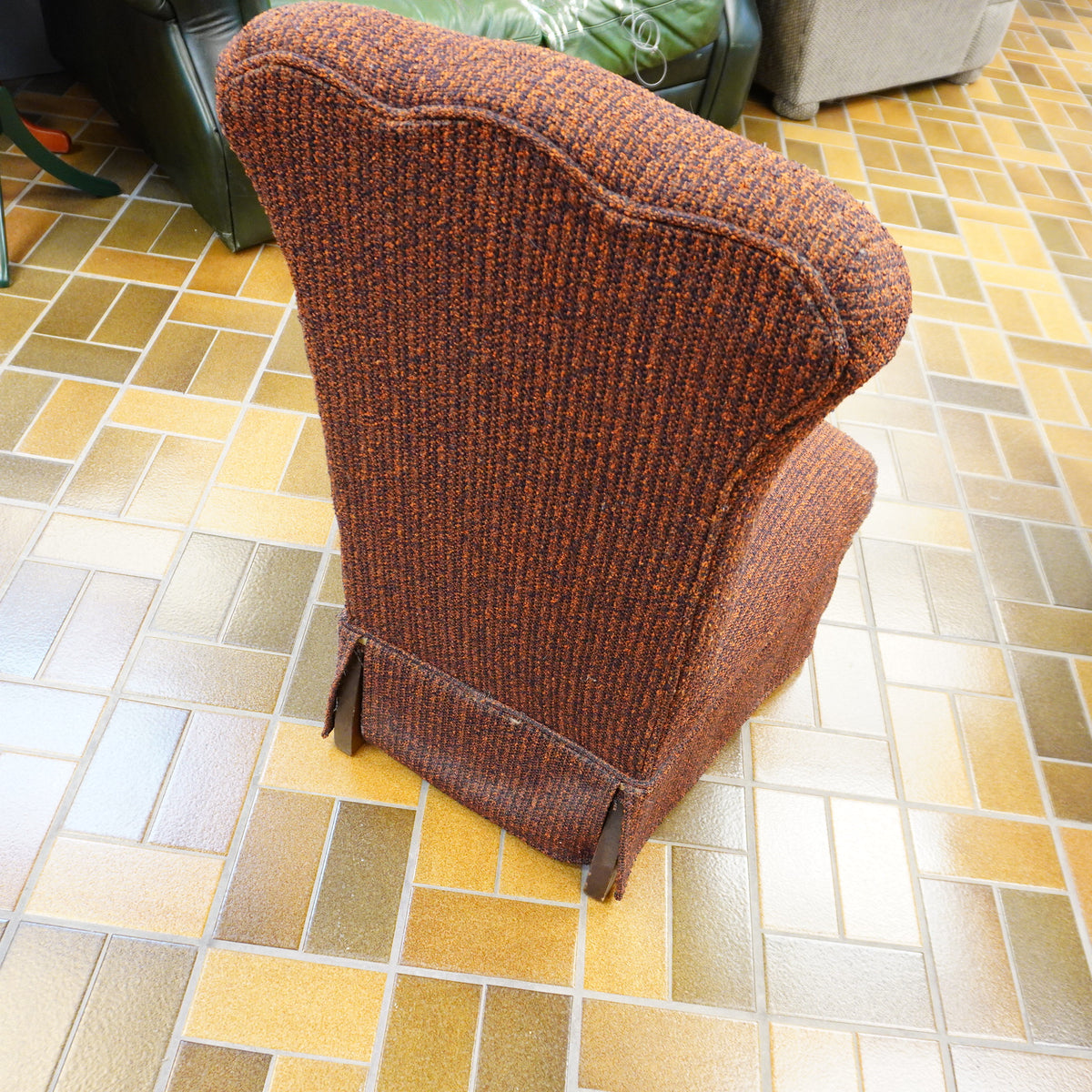 20-inch W Woven Wrapped Parson Dining Chair in Dark Orange