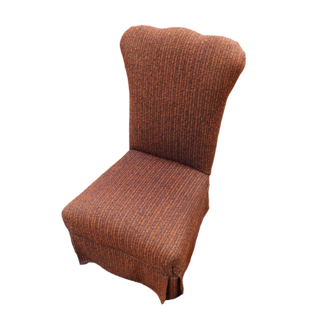 20-inch W Woven Wrapped Parson Dining Chair in Dark Orange