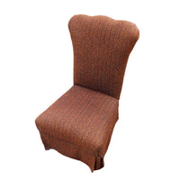 20-inch W Woven Wrapped Parson Dining Chair in Dark Orange