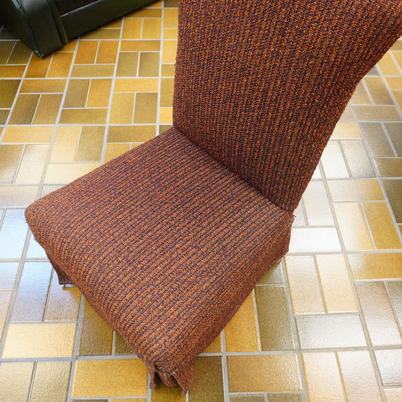 20-inch W Woven Wrapped Parson Dining Chair in Dark Orange