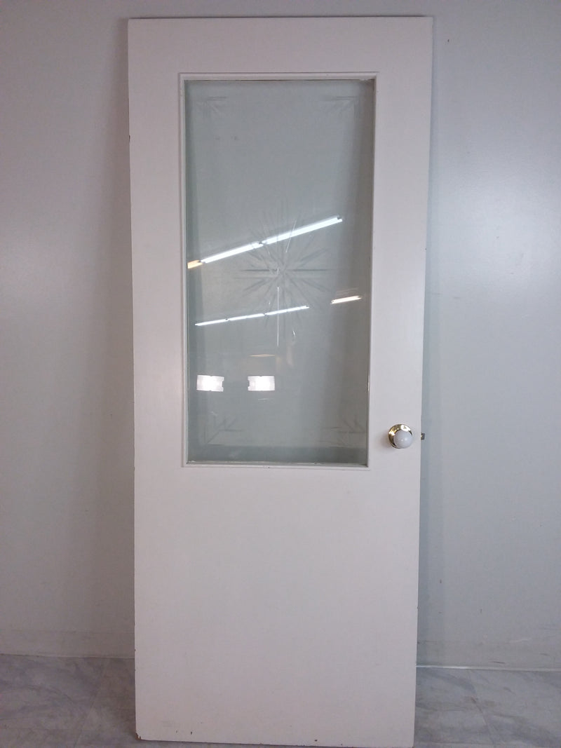32 x 80in Interior Door with Single Pane Glass