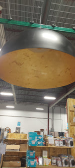 Matte Black and Gold Pendant LED Light