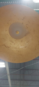 Matte Black and Gold Pendant LED Light