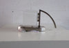 Single Frosted White Chrome Sconce