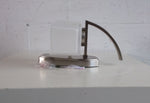 Single Frosted White Chrome Sconce