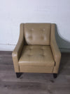 Leather Accent Chair in Sage Green