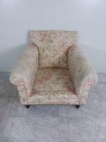 Floral Armchair With Ottoman