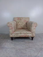 Floral Armchair With Ottoman