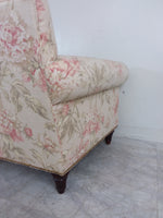 Floral Armchair With Ottoman