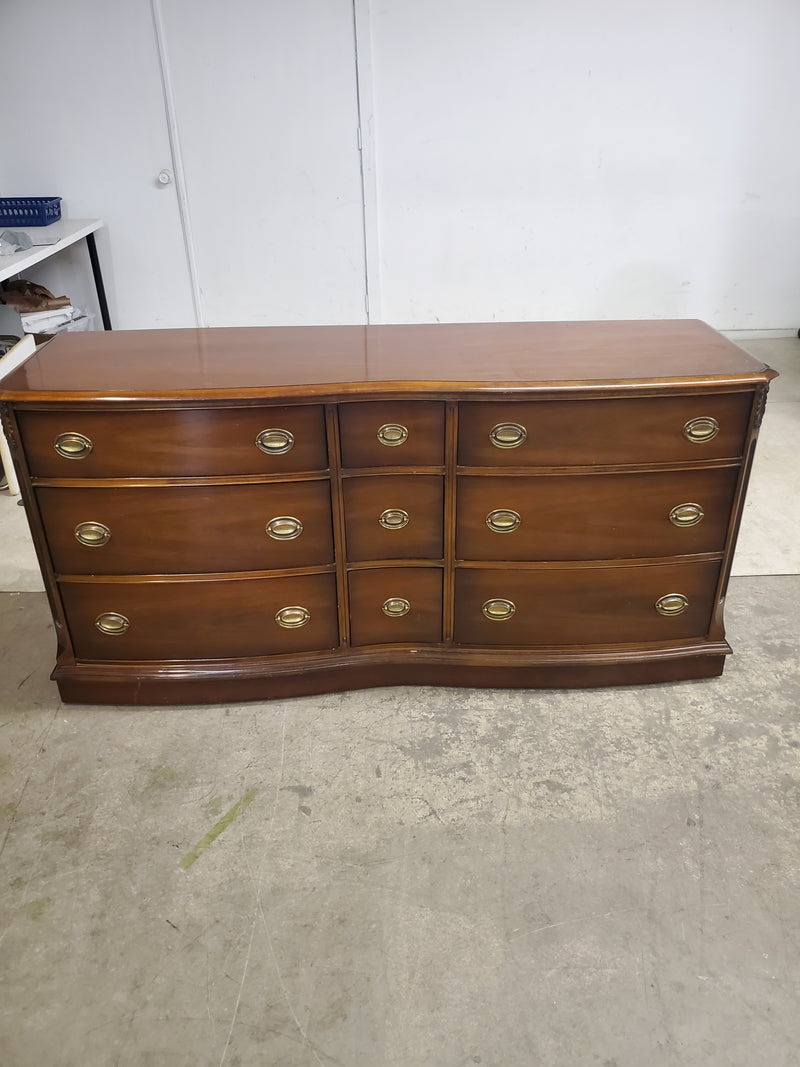 66''W 9 Drawer Wooden Dresser
