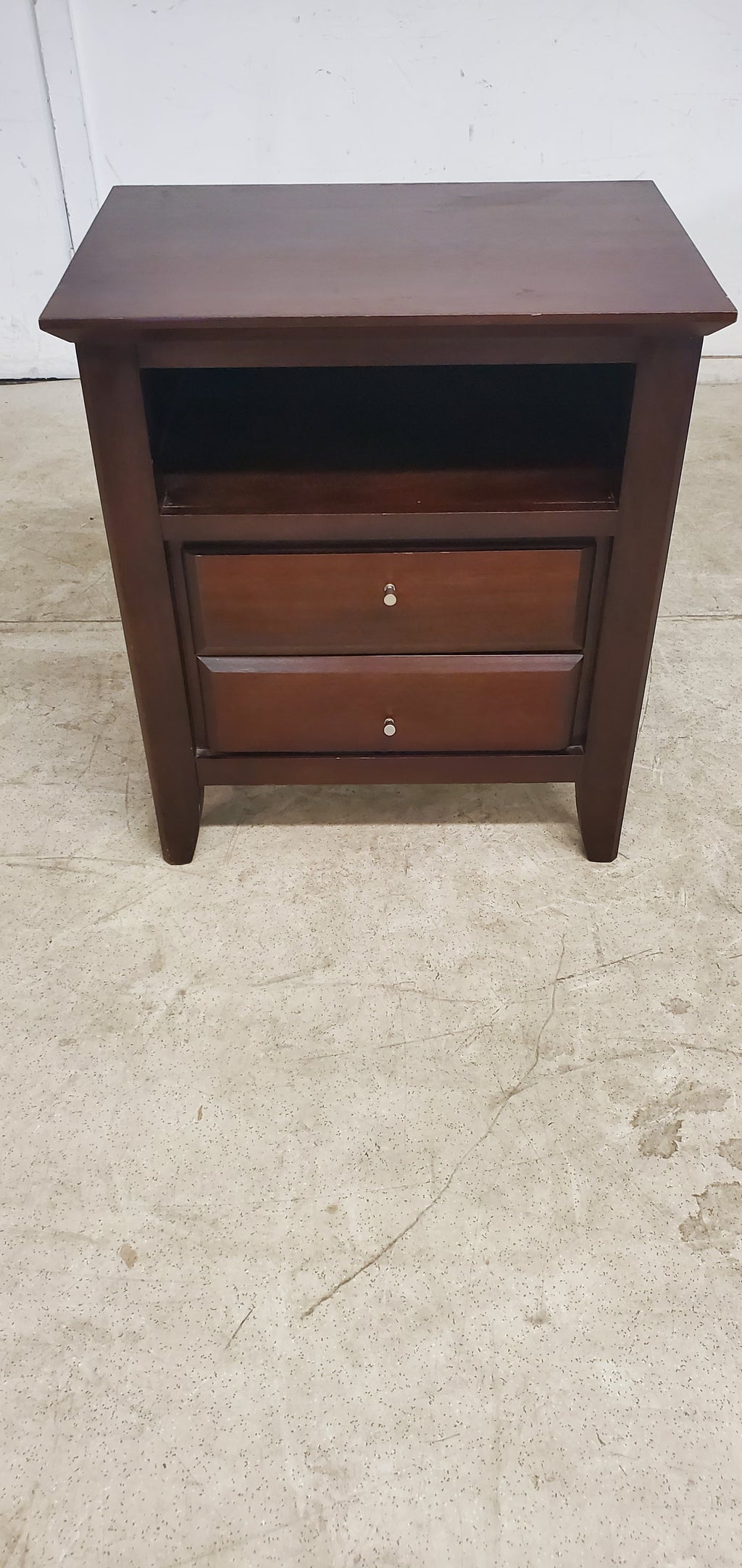 26''W Wooden Nightstand with 2 Drawers