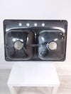Enameled Steel Double Bowl Sink
