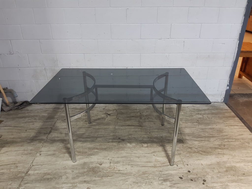 60"W Dining Table with Glass Top
