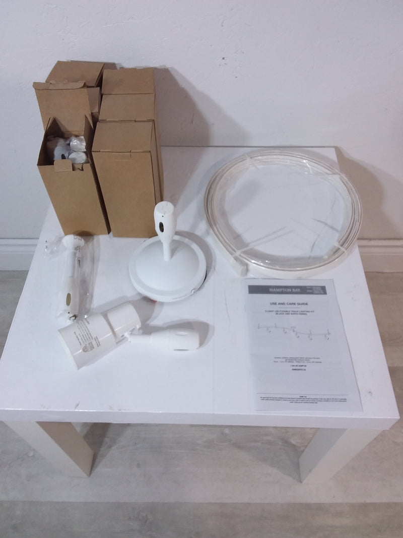 5 Light Flexible White Track Light Kit