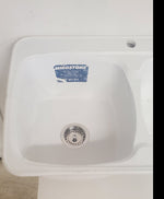 31''W White Double Sink