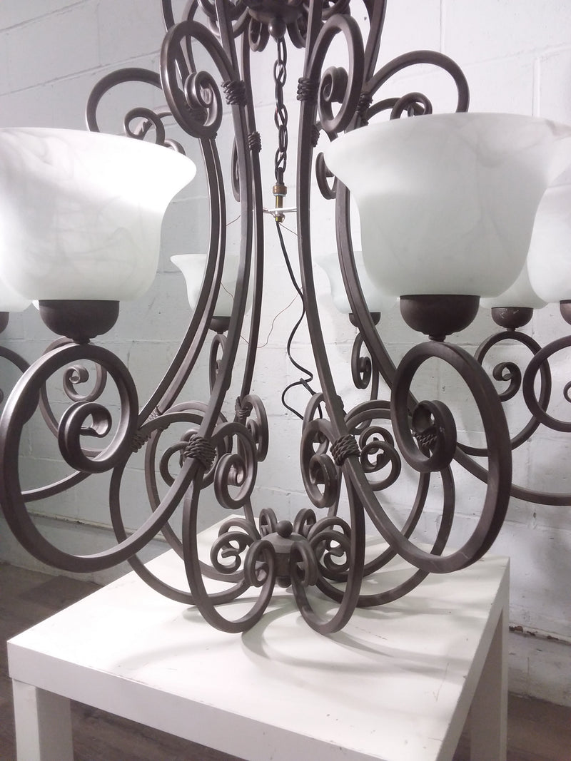 Kalco Wrought Iron Dining Room Chandelier