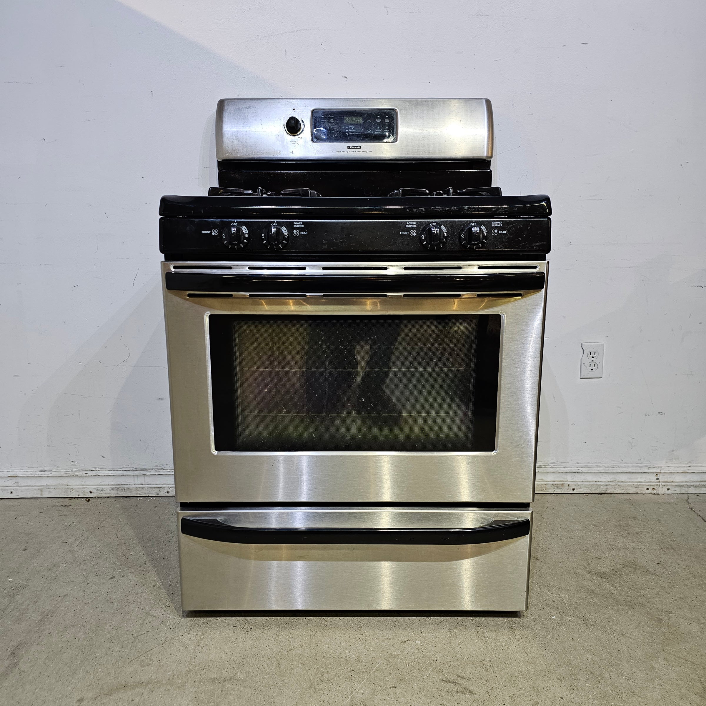 kenmore gas range self cleaning