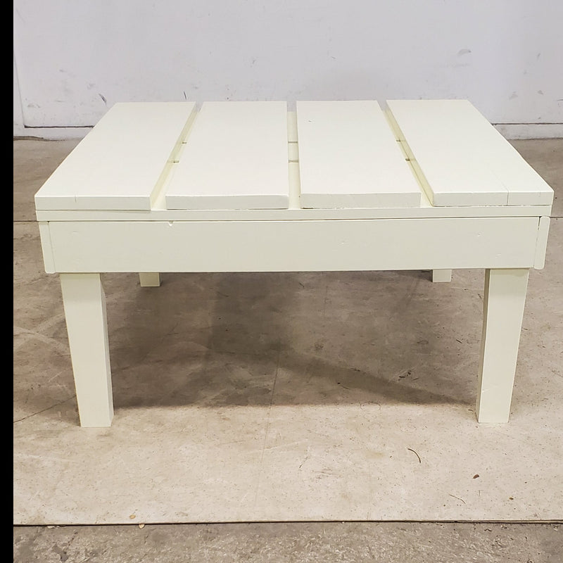 30''W White Wood Table
