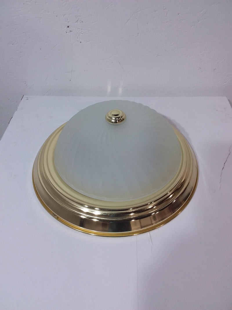 13" Round Glass Flush Ceiling Light