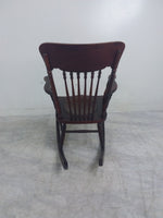 Vintage Leather Seat Rocking Chair