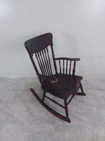 Vintage Leather Seat Rocking Chair