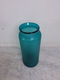 Aqua Blown Glass  Vase
