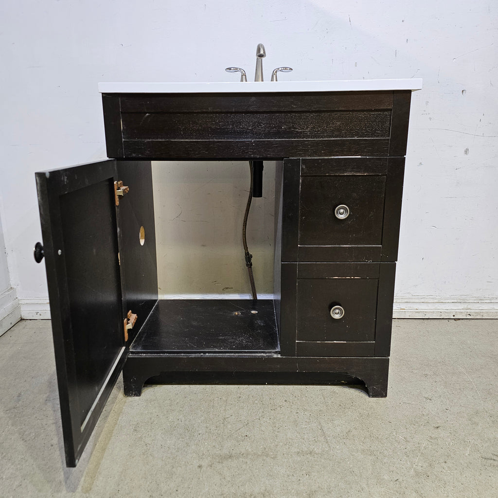 Black Painted Bathroom Vanity