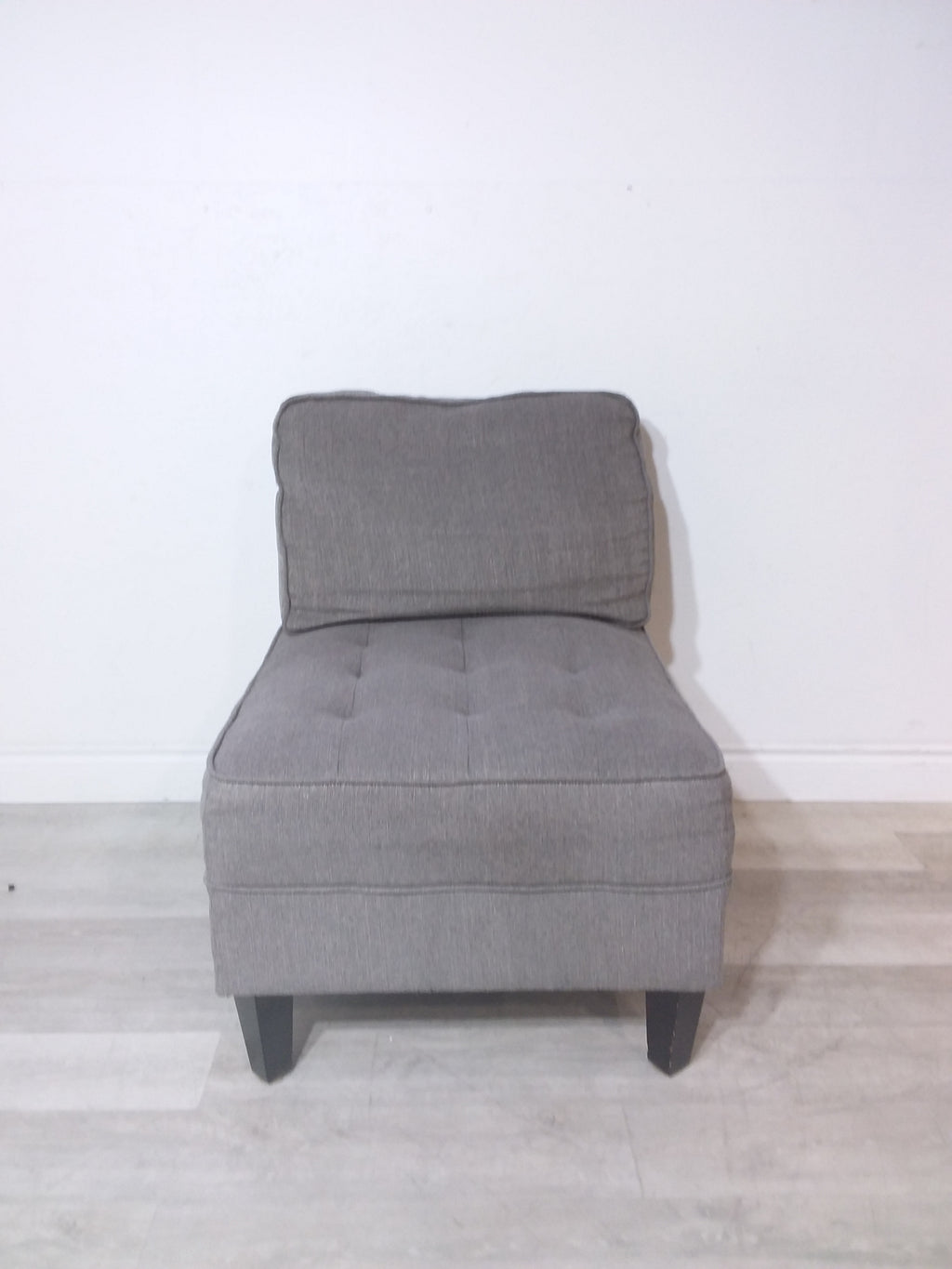 Grey Armless Accent Chair