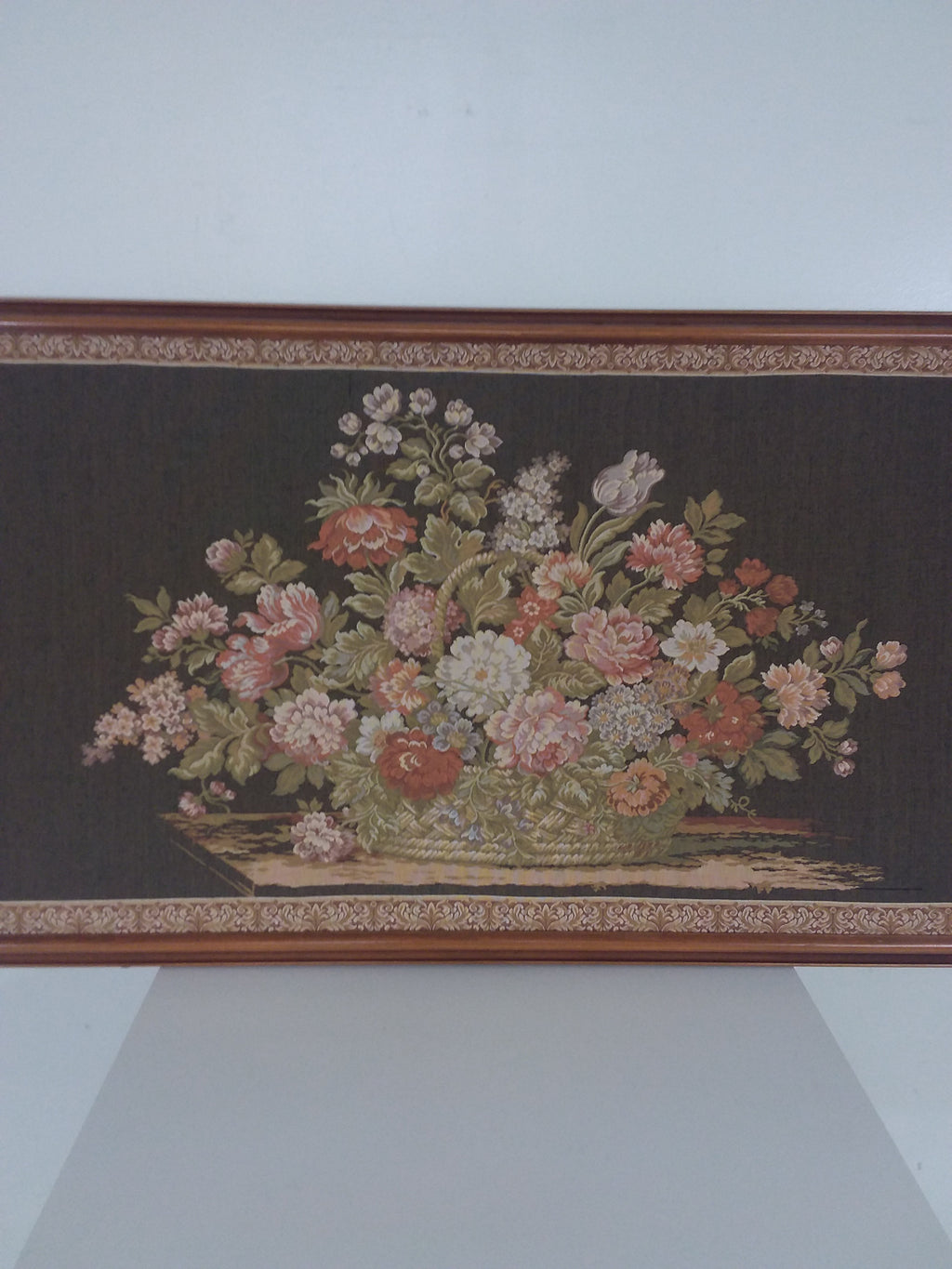 Flower Embroidered Wall Art