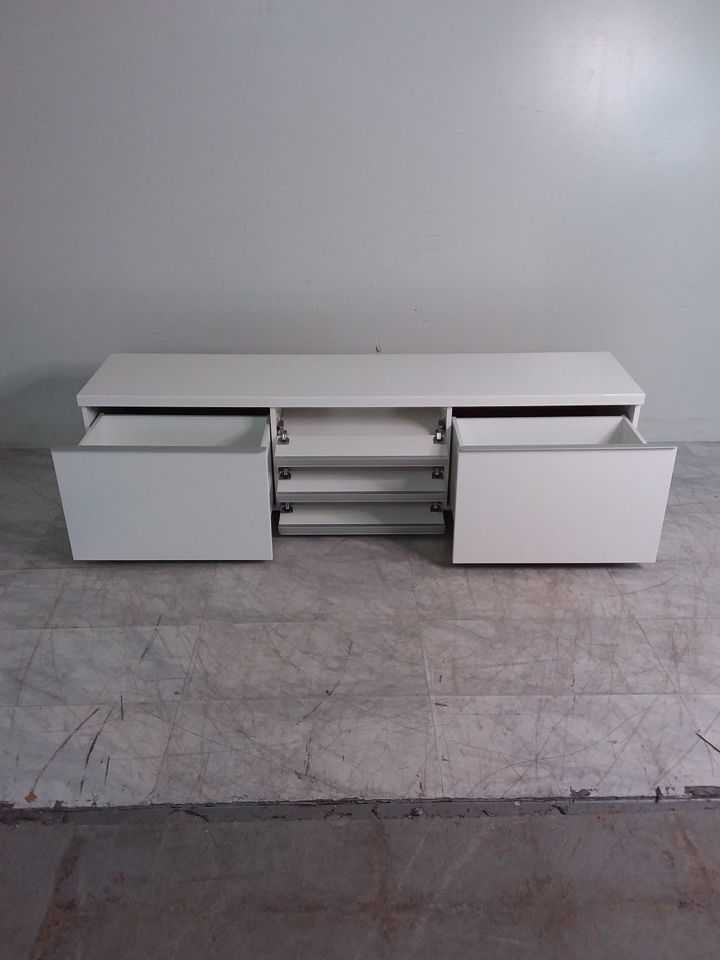 White 5-Drawer TV Console