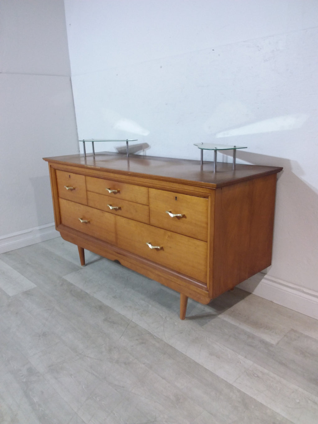 Pine Colored Console Table