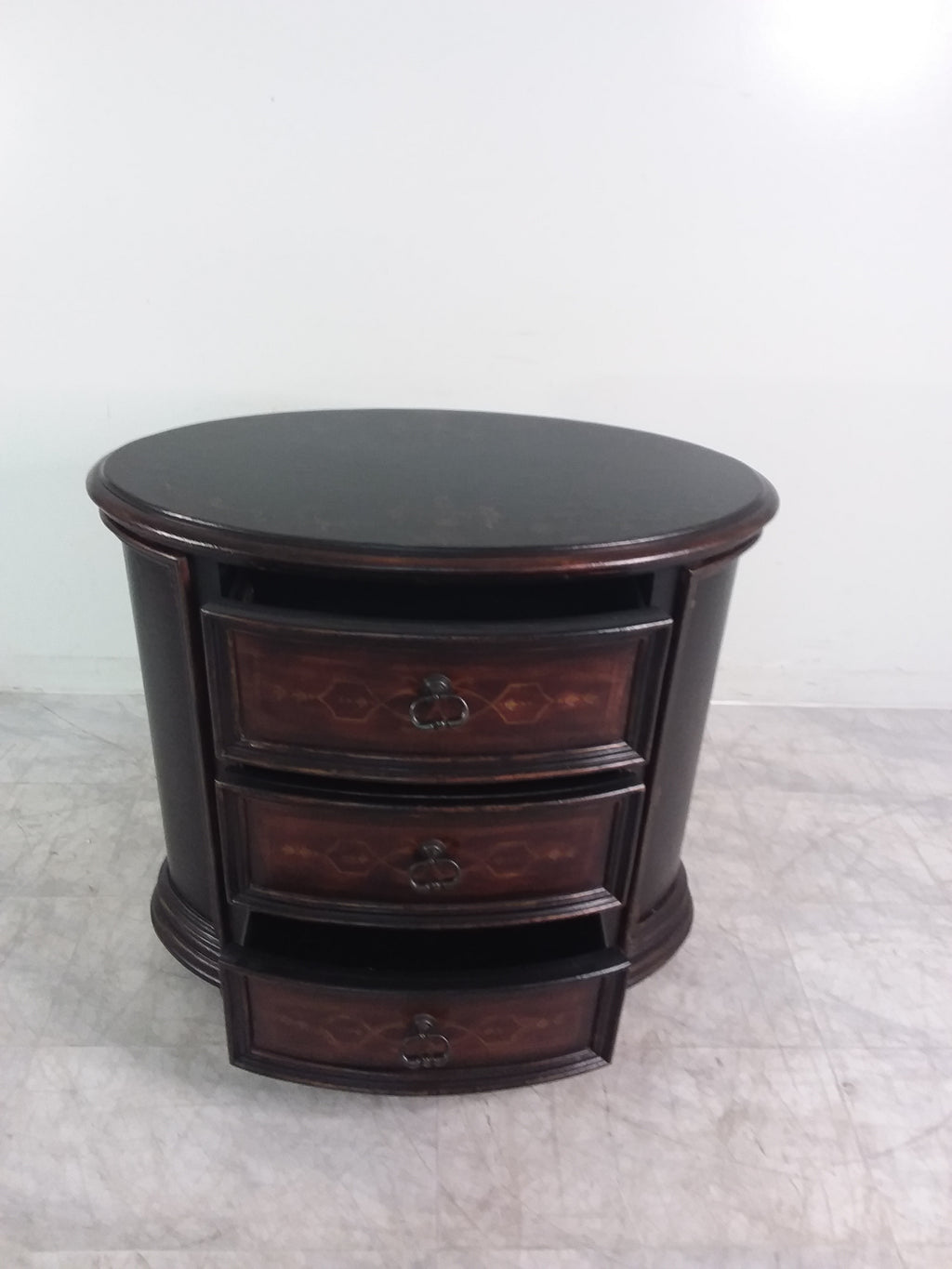 Oval Distressed Credenza