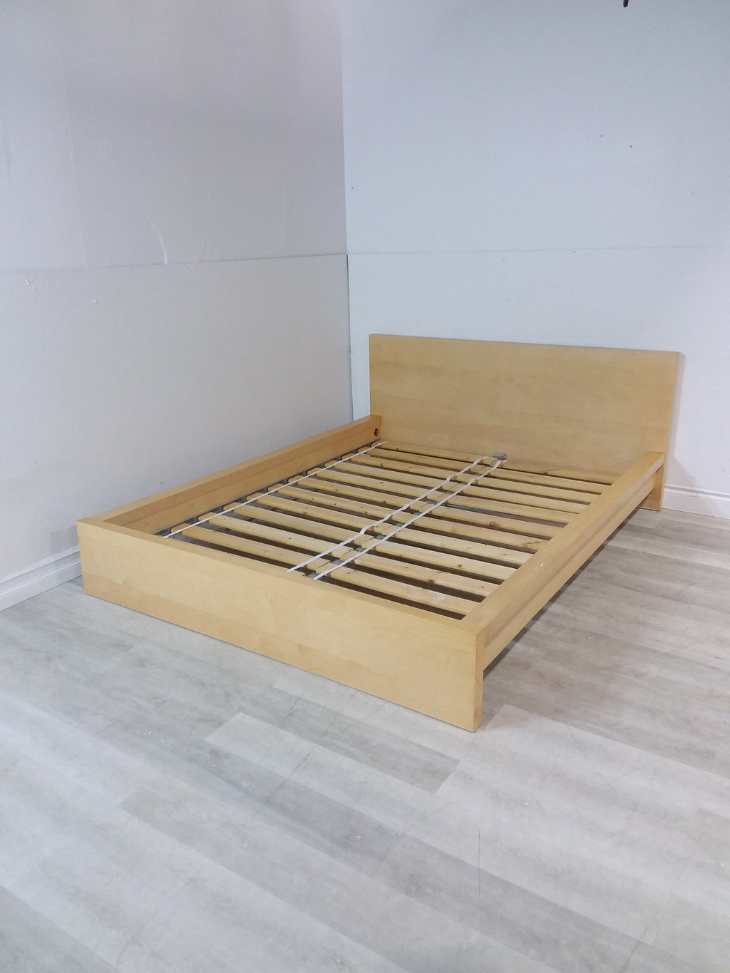 Pine Colored Queen Size Bed