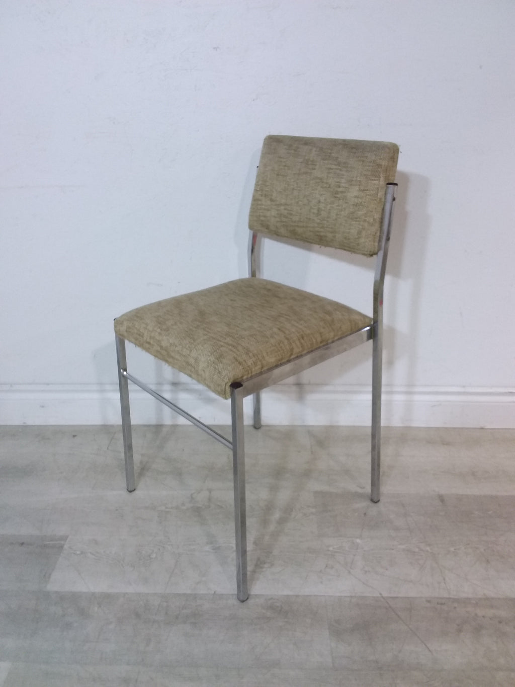 Tan & Chrome Finish Chair