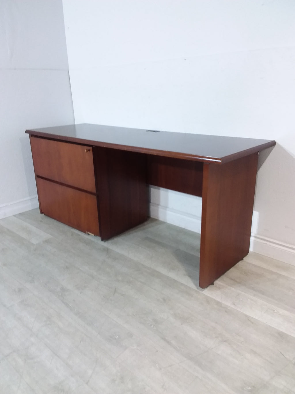 72" Wide Desk With Filing Cabinet