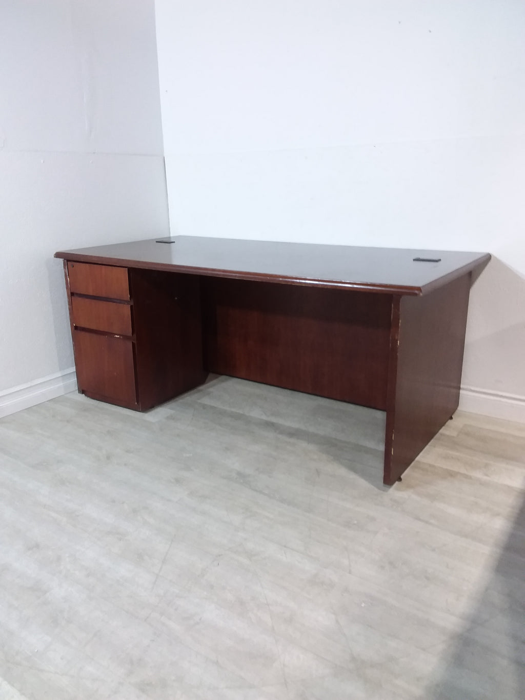 72" Wide Desk With Small Filing Cabinet