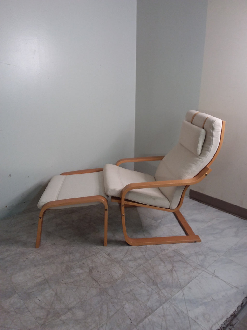 Poang Lounge Chair with Ottoman