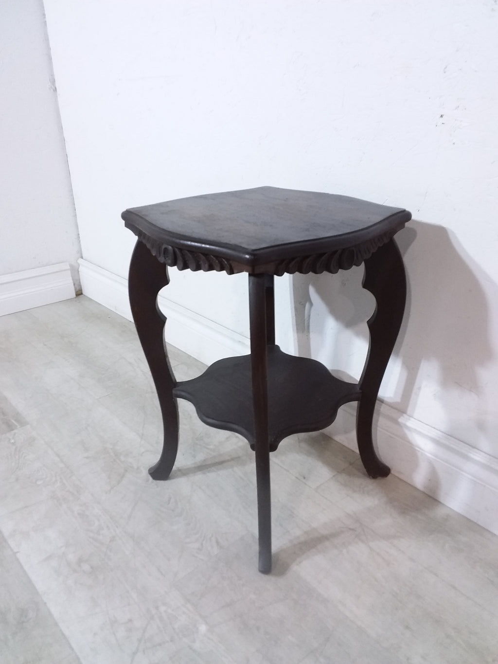 Dark Wood 20" High Accent Table