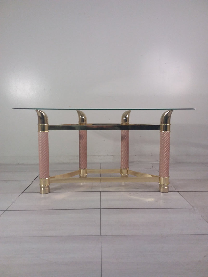 Glass Top Console Table
