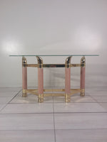 Glass Top Console Table