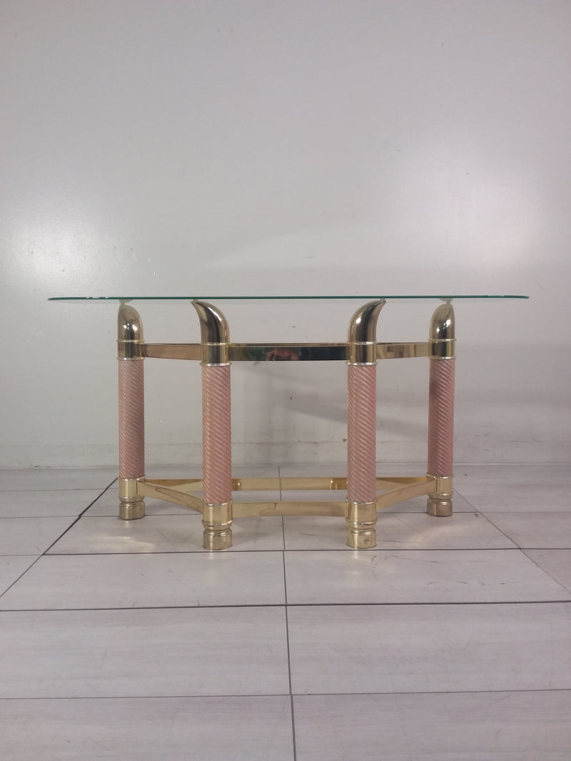 Glass Top Console Table